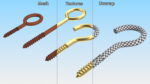 Eye Screw Hooks Set Gold