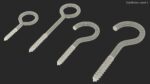 Eye Screw Hooks Set Gold