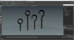 Eye Screw Hooks Set Gold