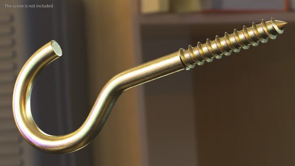 Eye Screw Hooks Set Gold