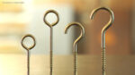 Eye Screw Hooks Set Gold