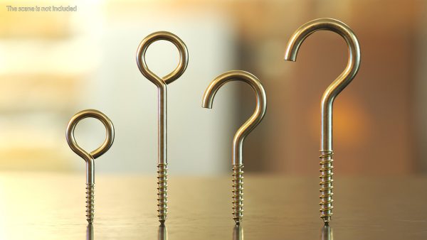 Eye Screw Hooks Set Gold