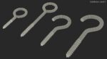 Eye Screw Hooks Set Gold