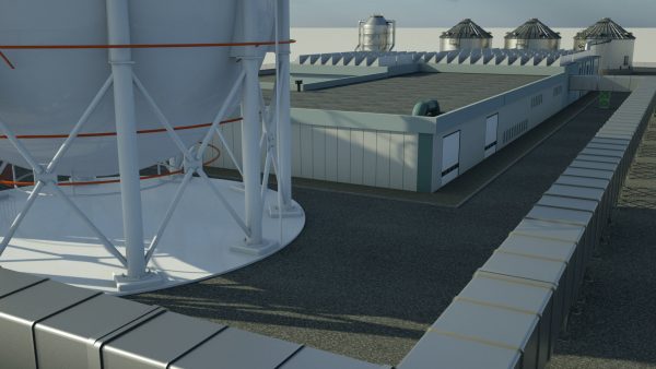 Factory industrial building 3D model