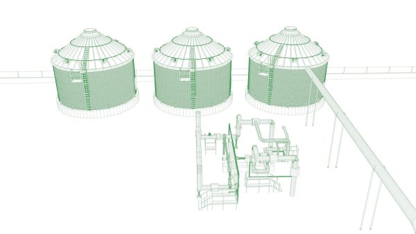 Factory industrial building 3D model
