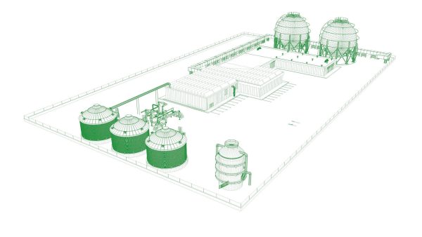 Factory industrial building 3D model