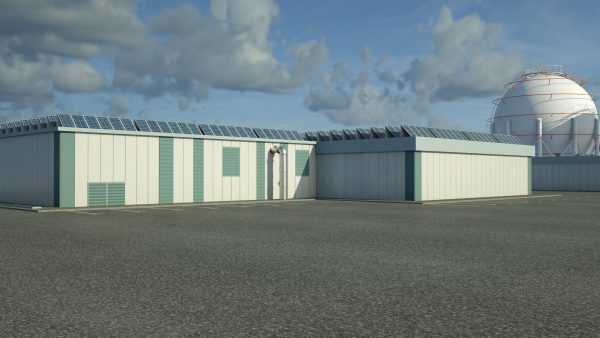 Factory industrial building 3D model