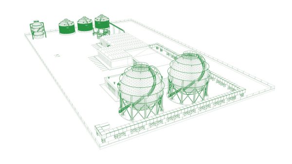 Factory industrial building 3D model