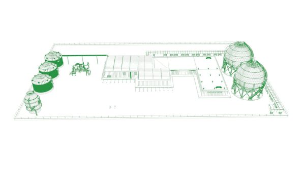 Factory industrial building 3D model