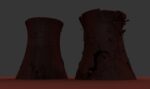Factory Smoke Towers Demolitions 3D Model Simulations