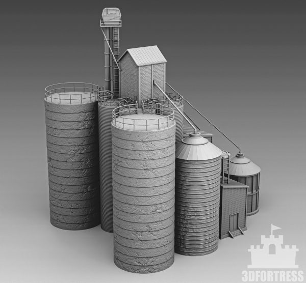 Factory with tank