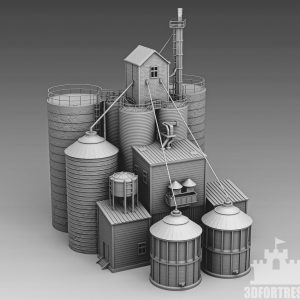Factory with tank