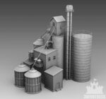 Factory with tank