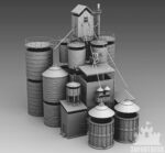 Factory with tank