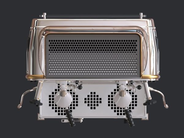 Faema e61 espresso machine and  FP Grinder with a coffee cup