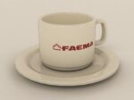 Faema e61 espresso machine and  FP Grinder with a coffee cup