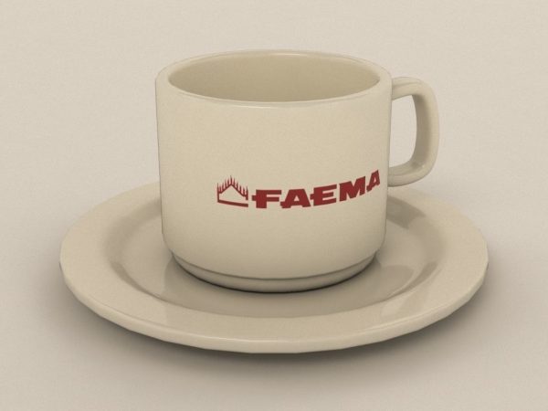 Faema e61 espresso machine and  FP Grinder with a coffee cup