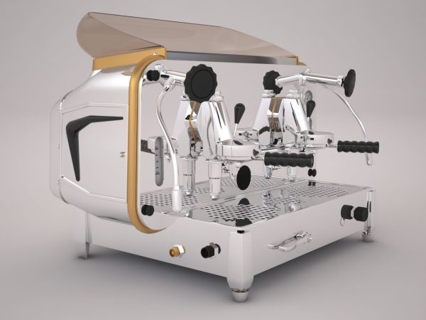 Faema e61 espresso machine and  FP Grinder with a coffee cup