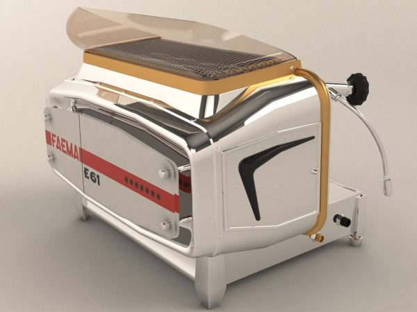 Faema e61 espresso machine and  FP Grinder with a coffee cup