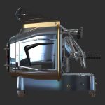 Faema e61 espresso machine and  FP Grinder with a coffee cup