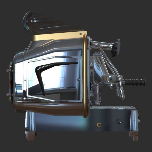 Faema e61 espresso machine and  FP Grinder with a coffee cup