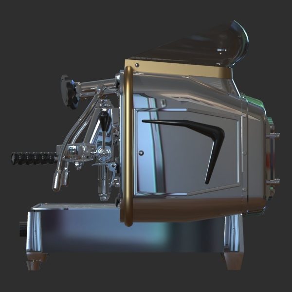 Faema e61 espresso machine and  FP Grinder with a coffee cup