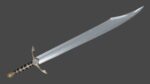Falchion sword with Excalibur handle