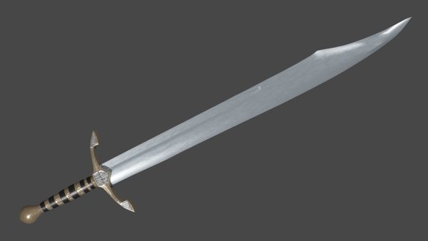 Falchion sword with Excalibur handle