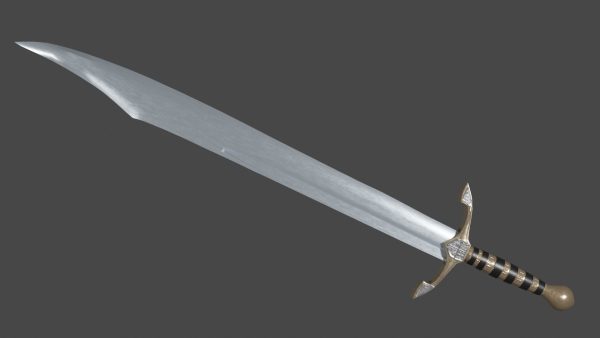 Falchion sword with Excalibur handle