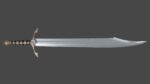 Falchion sword with Excalibur handle