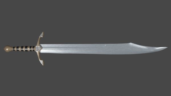 Falchion sword with Excalibur handle