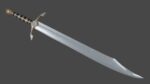 Falchion sword with Excalibur handle