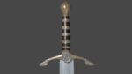 Falchion sword with Excalibur handle
