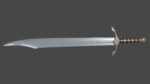 Falchion sword with Excalibur handle