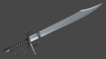Falchion sword with Flamberge handle