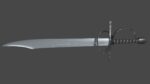 Falchion sword with Flamberge handle