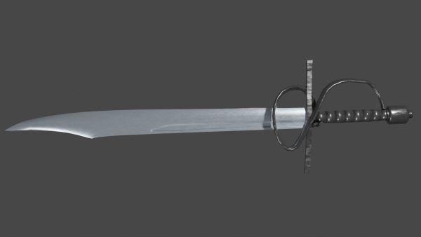 Falchion sword with Flamberge handle