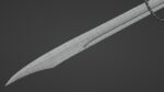 Falchion sword with Flamberge handle