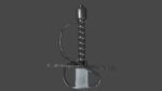 Falchion sword with Flamberge handle