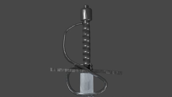 Falchion sword with Flamberge handle