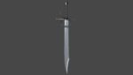 Falchion sword with Flamberge handle