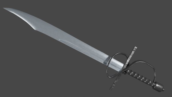 Falchion sword with Flamberge handle
