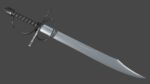 Falchion sword with Flamberge handle