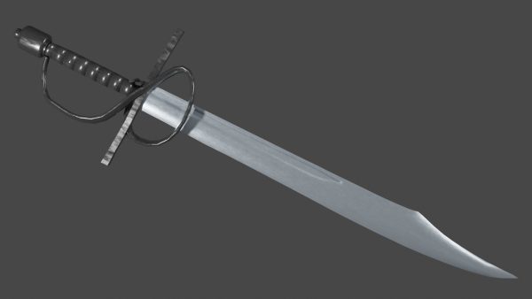 Falchion sword with Flamberge handle