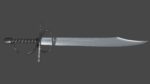 Falchion sword with Flamberge handle