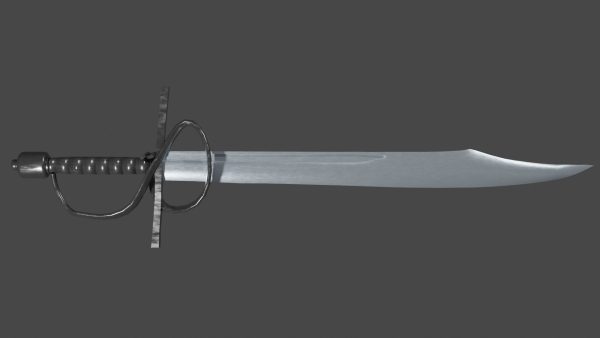 Falchion sword with Flamberge handle