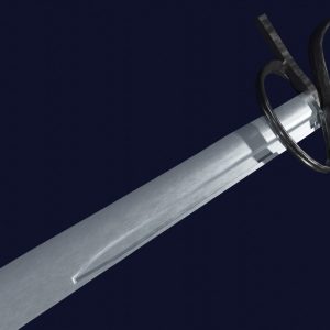 Falchion sword with Flamberge handle
