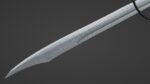 Falchion sword with Flamberge handle