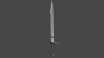 Falchion sword with Flamberge handle
