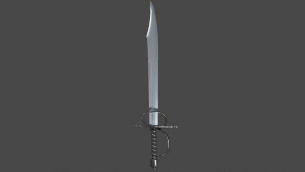 Falchion sword with Flamberge handle